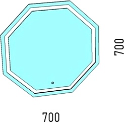 Corozo Зеркало Каре 70x70 – фотография-5